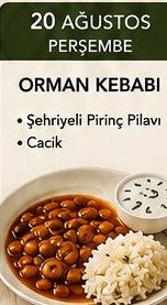 Orman Kebabı - Florya Catering House örnek menü