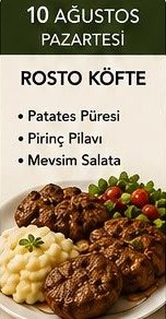 Rosto Köfte - Florya Catering House örnek menü