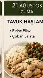 Tavuk Haşlama - Florya Catering House örnek menü