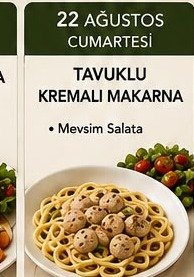 Tavuklu Kremalı Makarna - Florya Catering House örnek menü
